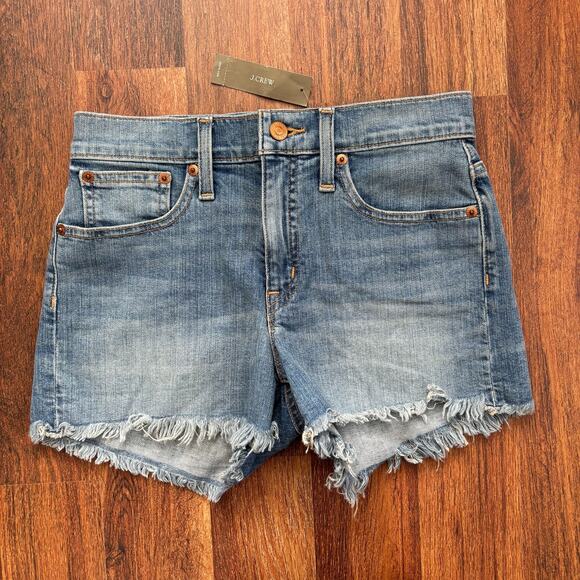 J. Crew Pants - J.Crew Mid Rise Denim Short with Raw Hem - Size 25